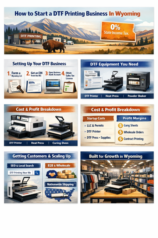 How to Start a DTF Printing Business in Wyoming