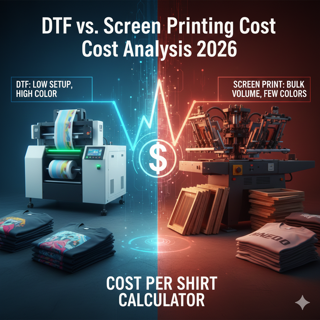 DTF vs. Screen Printing: The 2026 Cost Per Shirt Breakdown - Focus Sphere LLC